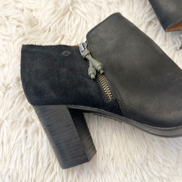 NEW $140 Sperry Dasher Lille Black leather ankle bootie women size 8.5 - Picture 7 of 9